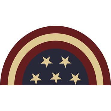 DHTG 18x28 Americana Coir Mat Half Moon Stars — photo 1 of 2