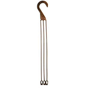 DLN E10L Long 3-Strand Plastic Hanger Chocolate Brown 50/BG 9BG/CS — photo 1 of 2
