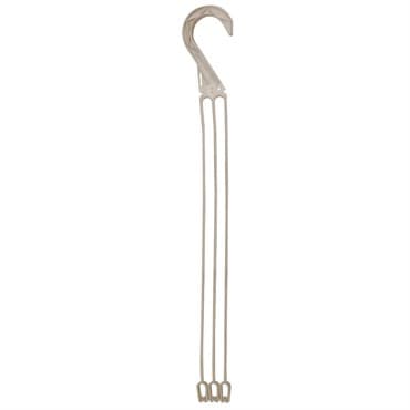 DLN E10L LONG 3 STRAND PLASTIC HANGER MOCHA 50/BG 9BG/CS — photo 1 of 2
