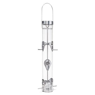 Droll Yankee 16" 6 Port Silver Sunflower RingPull Tube Feeder — photo 1 of 2