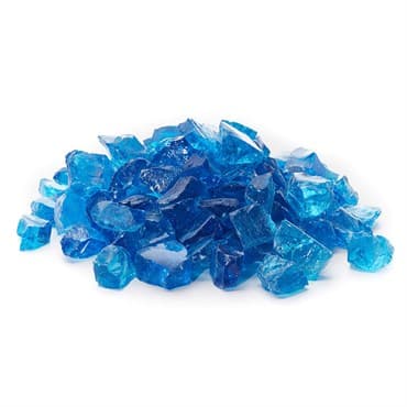 Exotic Pebbles 12# Fire Glass Turquoise 1/2" — photo 1 of 2
