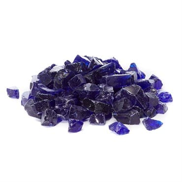 Exotic Pebbles 12# Fire Glass Cobalt Blue 1/2" — photo 1 of 2