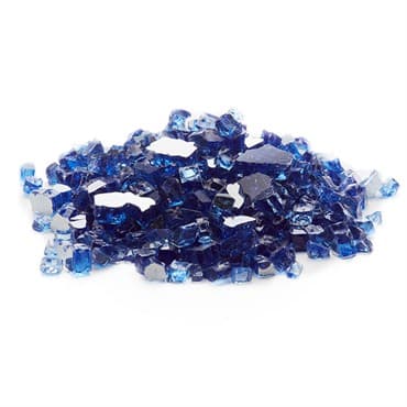 Exotic Pebbles 12# Fire Reflect Glass Cbt Blu 1/2" — photo 1 of 2