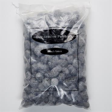 Exotic Pebbles 50# 1"-2" Black Lava Pebbles — photo 1 of 2