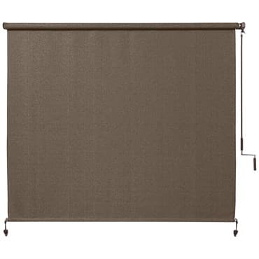 HeatShield 8' x 7' Outdoor Roller Shade 95% UV Block Wand Operated Chocolate — photo 1 of 2