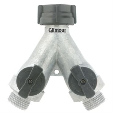 Gilmour Zinc Dual Y w Shut Off Valves — photo 1 of 2