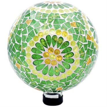 Gardener Select 10" Green Collage Glass Mosaic Garden Globe — photo 1 of 2