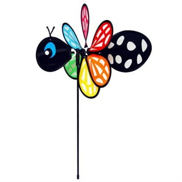 Gardener Select 11.81x22 Happy Bug Pinwheel Rainbow Black Bee — photo 1 of 2