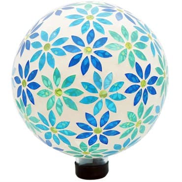 Gardener Select 10" Mosaic Blue Glass Garden Globe — photo 1 of 2
