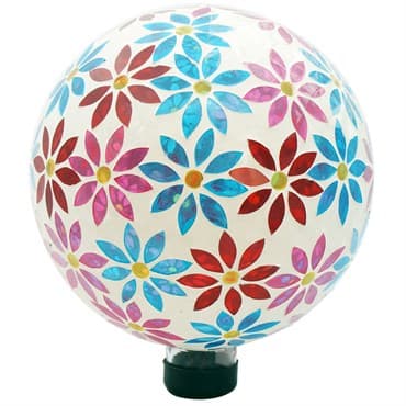 Gardener Select 10" Blue Red Orb Glass Garden Globe — photo 1 of 2