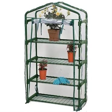 Gardener Select 4 Ventilated Shelf Small Greenhouse with Heavy Duty Transport Cover — photo 1 of 2