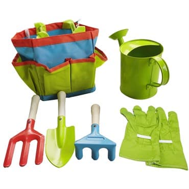 Gardener Select 6pc Kids Tool Set - Trowel, Fork, Spade, Bag, Glove & Watering Can — photo 1 of 2