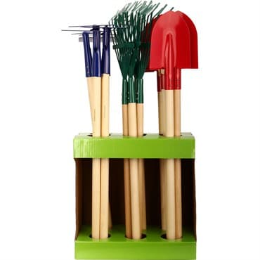 Gardener Select 18pc Kids Tool Display - 6pcs each Rake / Shovel / Hoe — photo 1 of 2