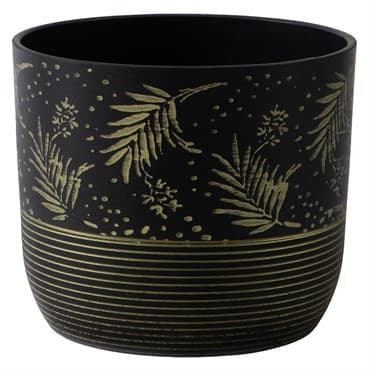 Gardener Select 11.8"x9.8" Mixed Stone Black Planter — photo 1 of 2