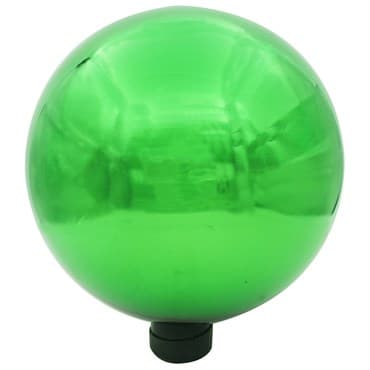 Gardener Select 10" Metallic Green Orb Glass Garden Globe — photo 1 of 2
