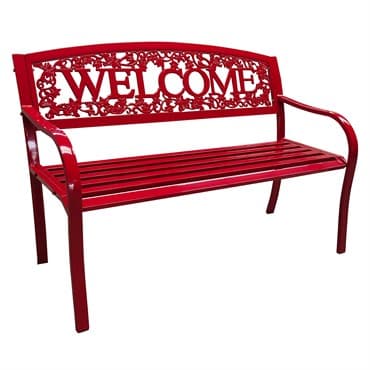 Gardener Select 4' Welcome Bench Red, Aluminum & Iron — photo 1 of 2