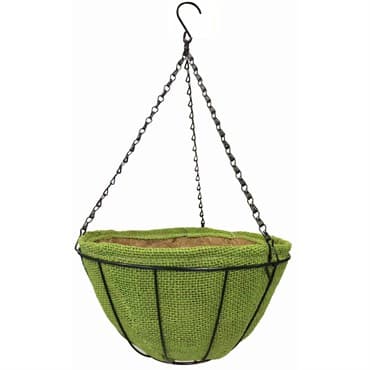 Gardener Select 14" Jute Hanging Basket Green with Coco Liner 6/CS — photo 1 of 2