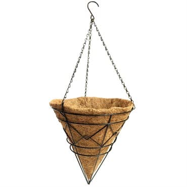 Gardener Select 12" Black Plaid Cone Hanging Basket 12"wx12"h 6/CS — photo 1 of 2