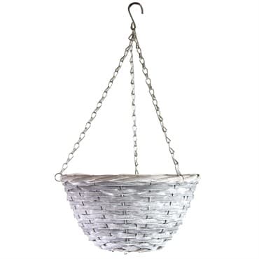 Gardener Select 12" Round Grey Wood Hanging Basket w/ Chain Hanger 24/CS — photo 1 of 2