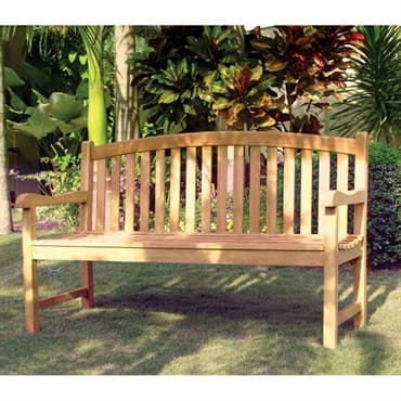 Gardener Select 4' Teak Oval Back Bench — photo 1 of 2
