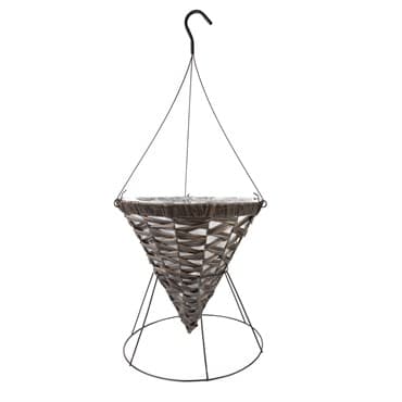 Gardener Select 14" Coffee Cone Hanging Basket with Black Stand & 3 Strand Black Stiff Hanger — photo 1 of 2