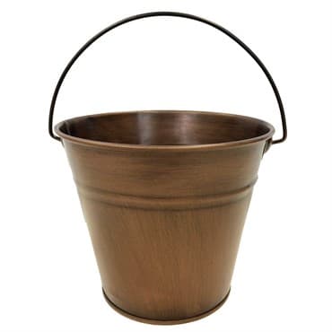 Gardener Select 6" Round Tin Bucket Antique Copper 6"wx5"h 48/CS — photo 1 of 2