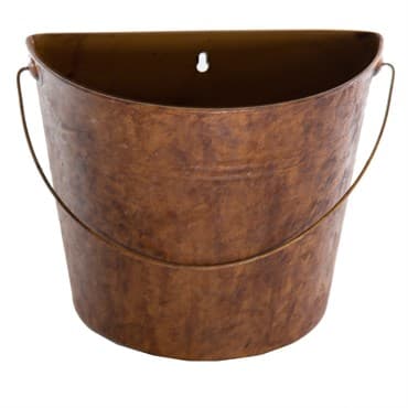Gardener Select 10.2" Half Round Wall Bucket Rusty 10.2"x5.1"x8.7" 12/CS — photo 1 of 2