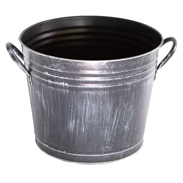 Gardener Select 11.8" Bucket Planter Antique Black 11.8"x9.5"x9.6" 12/CS — photo 1 of 2