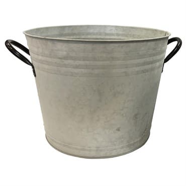 Gardener Select 11.8" White Metal Planter with Handles — photo 1 of 2