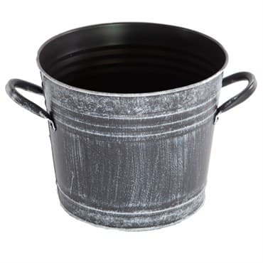 Gardener Select 8" Bucket Planter Antique Black 8"x6.3"x6.5" 12/CS — photo 1 of 2