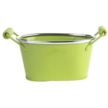 Gardener Select 6" Zinc Oval Planter with Handles Green 6.1"x3.5"x3.2" — photo 1 of 2