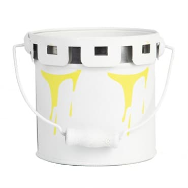 Gardener Select 4" Zinc Paint Pattern Planter Yellow 3.9"x3.9"x3.7" — photo 1 of 2