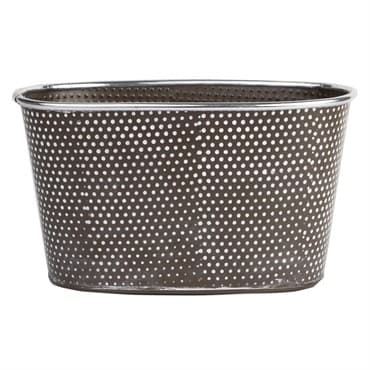 Gardener Select 10" Zinc Oval Planter Brown with White Dot 9.5"x5.7"x5.5" — photo 1 of 2