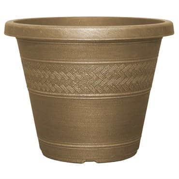 Grower Select 17.20 Rattan Rolled Rim Planter Antique Brass 20/CS — photo 1 of 2