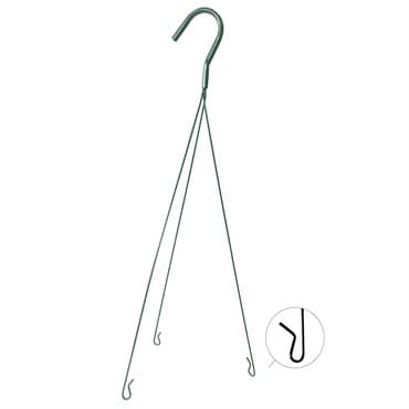 GS WIRE HANGER GREEN 3 STRAND FITS 12" AND 14" COCO LINED HANGING BASKETS — photo 1 of 2