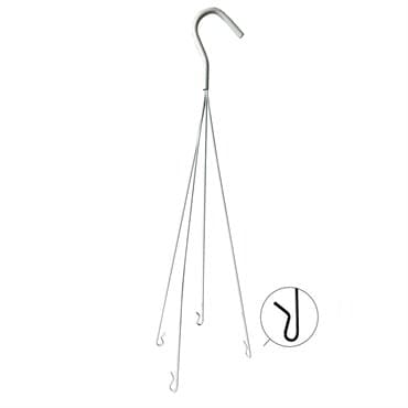 GS WIRE HANGER WHITE 4 STRAND FITS 16" AND 12" CONE COCO LINED HANGING BASKETS — photo 1 of 2