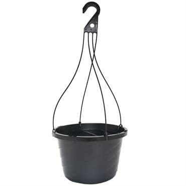 Grower Select 12.00 Twist Hanging Basket 2.32gal With 4-Strand Plastic Hanger Black 50/CS — photo 1 of 2