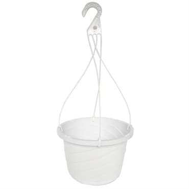 Grower Select 12.00 Twist Hanging Basket 2.32gal White Bulk 1932/PL Cap Dish and Hanger sold Separate — photo 1 of 2