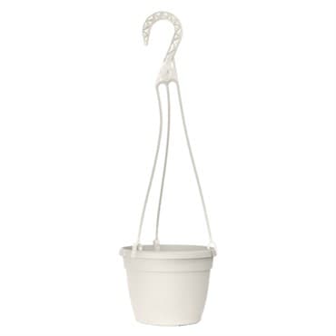 Grower Select 06.00 Bella Hanging Basket With Hanger, Cotton White, 46 per Case, 6in OD x 4.4in H x 4.0in BD , 1.2 Liters, 0.3 Gallon — photo 1 of 2