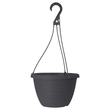 Grower Select 10.00 Everest Hanging Basket, With 18in Hanger, Black, 70 per Case, 10.08in OD x 6.99in H, 1.5 Gallon — photo 1 of 2