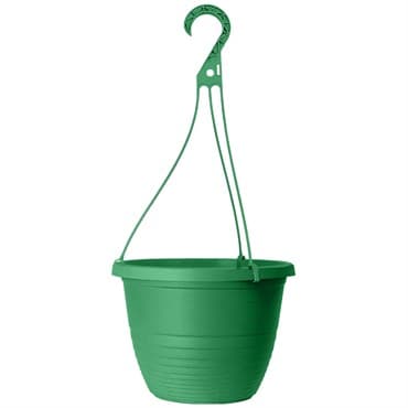Grower Select 10.00 Everest Hanging Basket, With 18in Hanger, Green, 70 per Case, 10.08in OD x 6.99in H, 1.5 Gallon — photo 1 of 2
