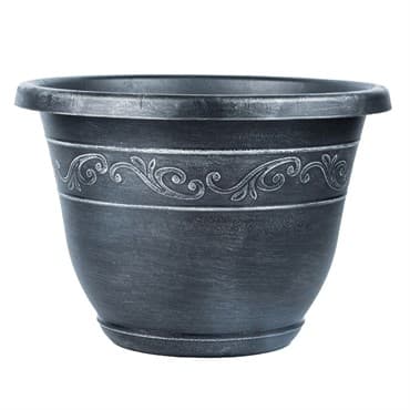 Grower Select 14.00 Kacey Planter Silver Wash 18 Liter 4.76gal 24/CS - 15.98in OD x 11.22in H — photo 1 of 2