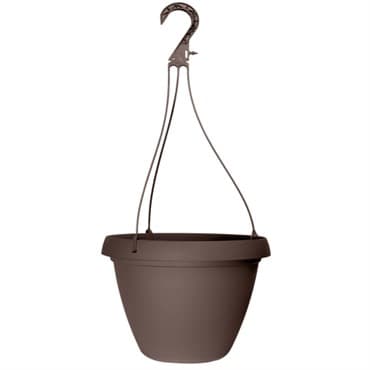 Grower Select 10.50 Cove Combo Hanging Basket, with Hanger, Cappuccino, 66 per Case, 10.51in OD x 6.75in H, 1.68Gallon — photo 1 of 2