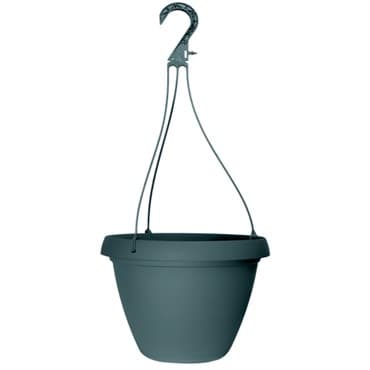 Grower Select 10.50 Cove Combo Hanging Basket, with Hanger, Green, 66 per Case, 10.51in OD x 6.75in H, 1.68Gallon — photo 1 of 2