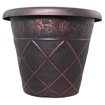 Grower Select 18.00 Lattice Pot Black / Copper 7.45gal 15/CS — photo 1 of 2