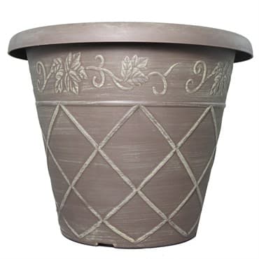 Grower Select 12.25 Lattice Pot ACP Aged Cappuccino 40/CS 41CS/PL — photo 1 of 2