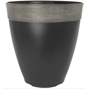 Grower Select 14.00 Gala Tall Planter High Gloss Black With Chalk Rim 7gal 9/CS - 14in OD X 15in H — photo 1 of 2