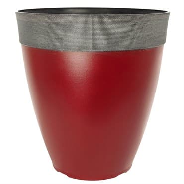 Grower Select 14.00 Gala Tall Planter High Gloss Burgundy With Chalk Rim 7gal 9/CS - 14in OD X 15in H — photo 1 of 2