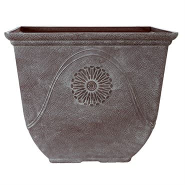 Grower Select 14.50 Anaheim Square Planter Antique Slate 15/CS, 14.5in OD x 12.0in H x 7.5in BD, 25.2 Liters. 6.7 Gallons — photo 1 of 2