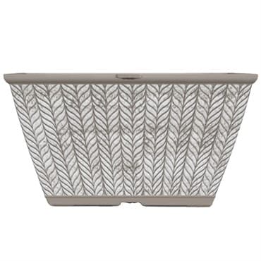 Grower Select 14.87 Whale Tail Window Box Cappuccino W/White 20/CS, 14.87in OD x 8.94in BD x 7.07in H, 2.48 Gallons — photo 1 of 2
